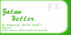 zalan weller business card